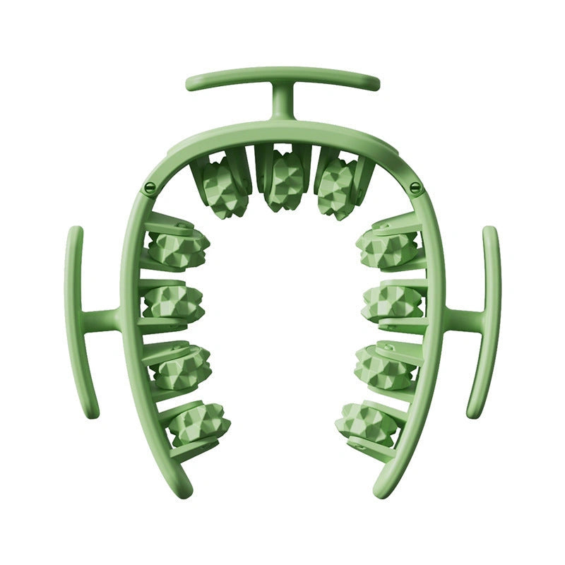 Manual Round Massager with 11 Wheels for Full Body Relief