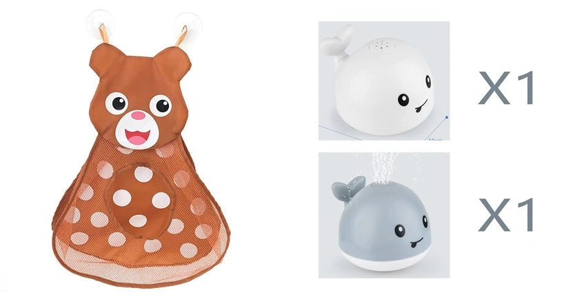 Electric Induction Whale Spray Toy for Baby Bath Time Fun