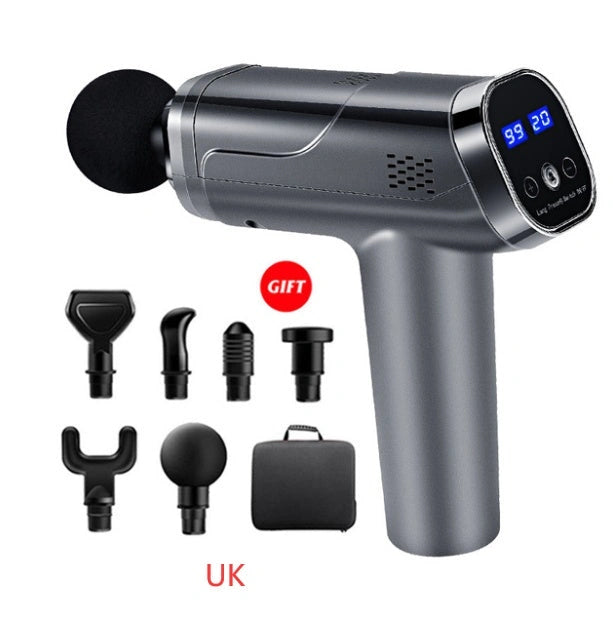Touch Screen Fascia Gun Muscle Massager with 6 Massage Heads