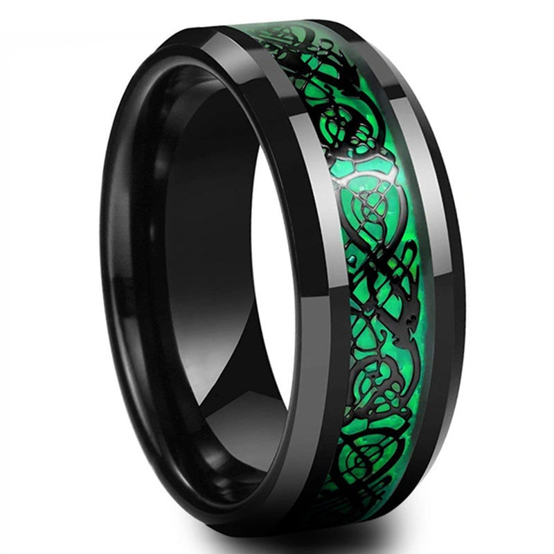 Dragon Pattern Stainless Steel Ring