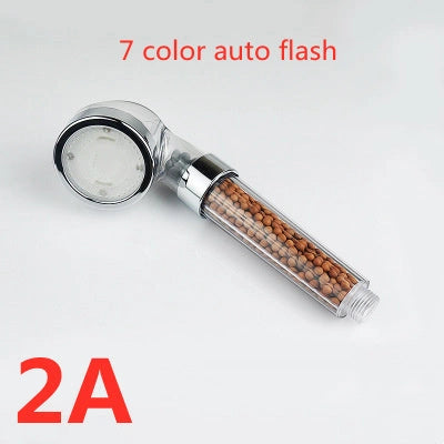 Color Changing LED Shower Head with Temperature Sensor and High Pressure
