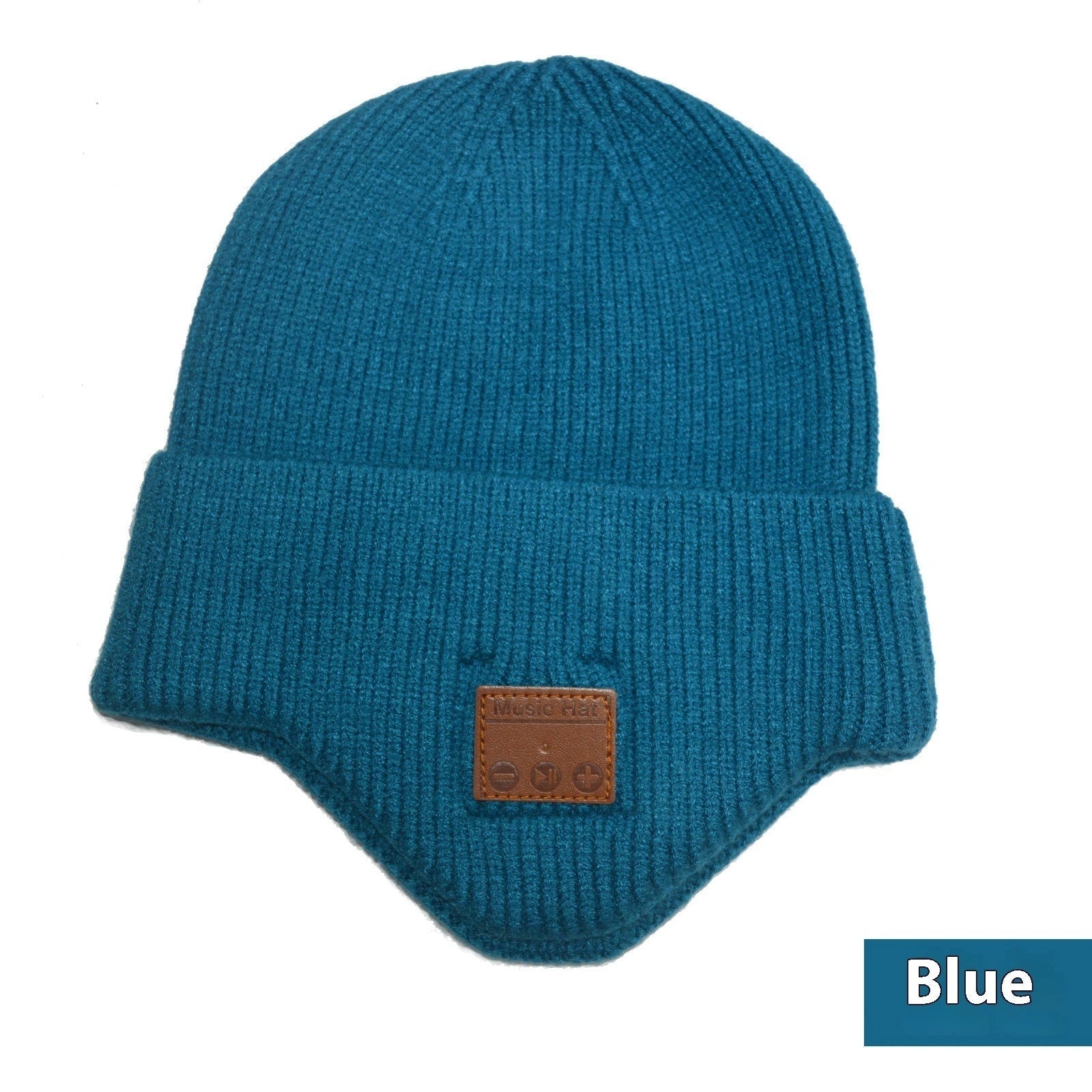 Thickened Blue Tooth Cap Knitted with Dome Crown and USB Charging Cable