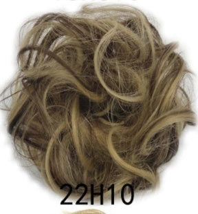 Synthetic Wavy Curly Messy Hair Bun for Women, 12cm Diameter