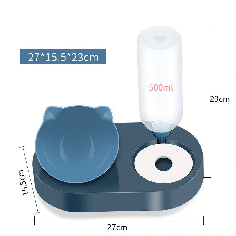 Two-in-One Pet Bowl Water Dispenser with Automatic Water Storage