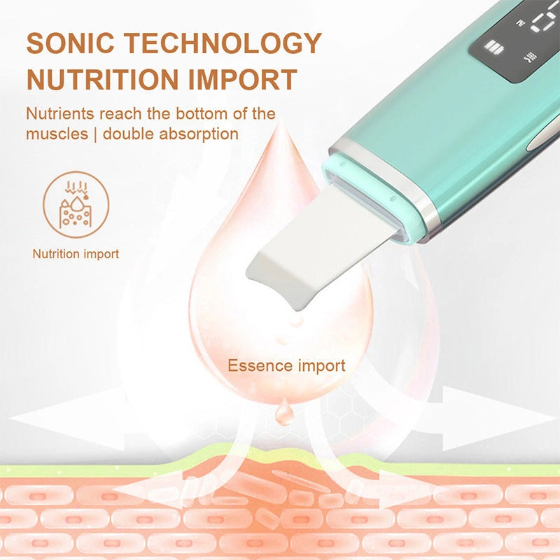 Ultrasonic Vibration Blackhead Remover with LED Display and 24000RPM Frequency
