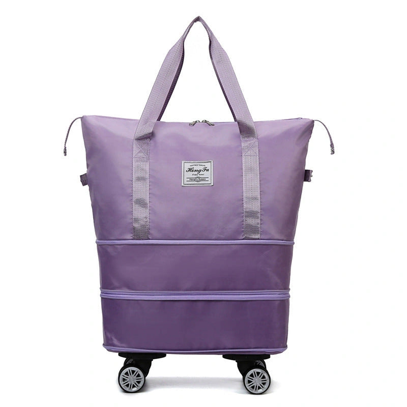 Universal Wheel Travel Bag with Double-layer Dry and Wet Separation for Fitness and Yoga