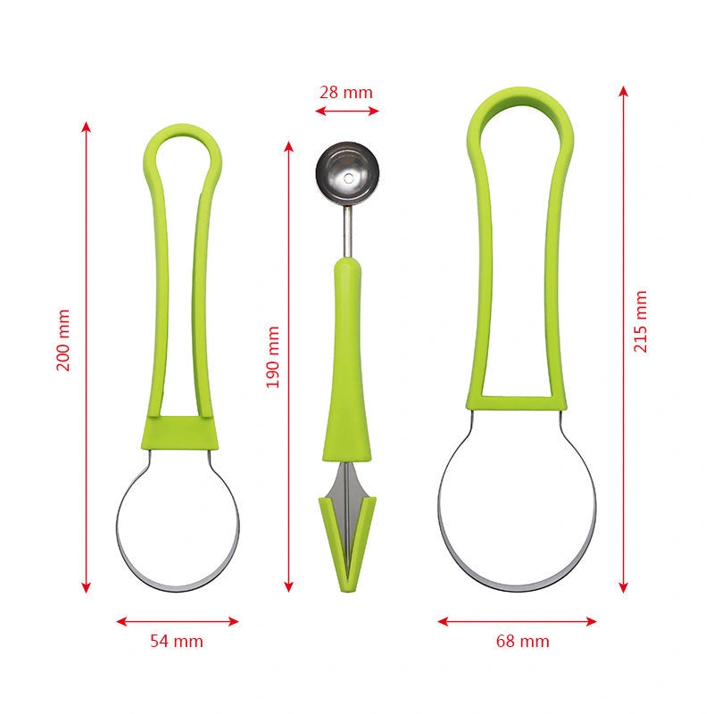 Stainless Steel Multi-purpose Fruit Ball Excavator Spoon with Dual Size Options