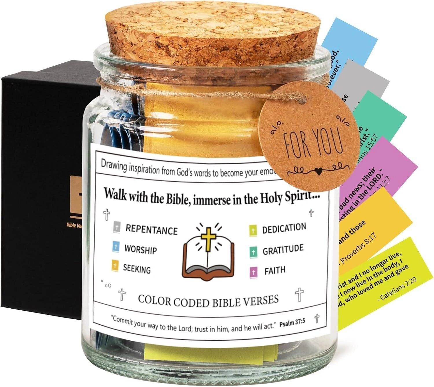 Bible Verses In A Jar 90 Verses Jar with Cartoon Style Design