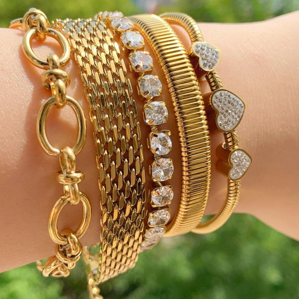 Retro Silver Crystal Heart Women