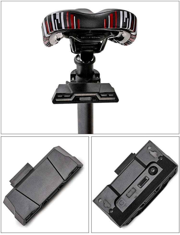 USB Rechargeable Waterproof Bicycle Tail Light with 3 Colour Options