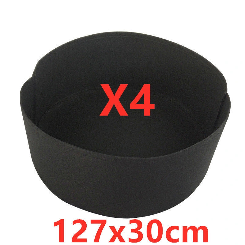 Round fabric grow bags for garden plants with automatic water drainage