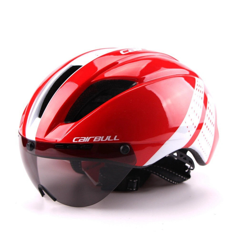 Aero Cycling Helmet with Magnetic Lens and Adjustable Fit