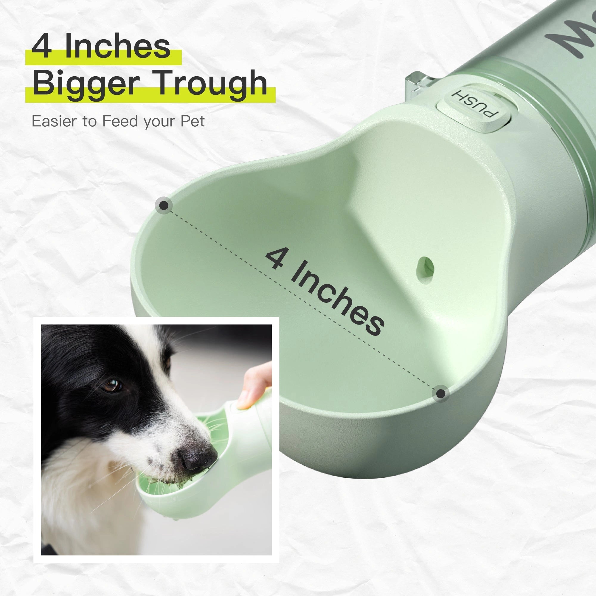 Mewoofun 2-in-1 Leak-Proof Pet Water Bottle with Poop Bag Storage