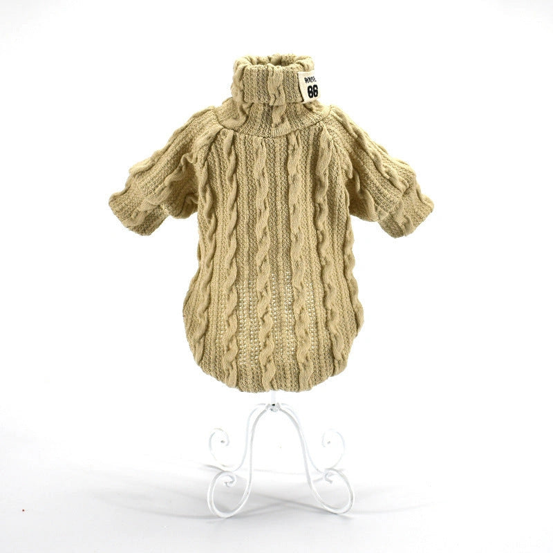 Dog Sweater Turtleneck in Acrylic for Small to Medium Dogs