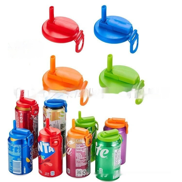 Reusable Soda Can Lid with Straw for Standard Coke Cans