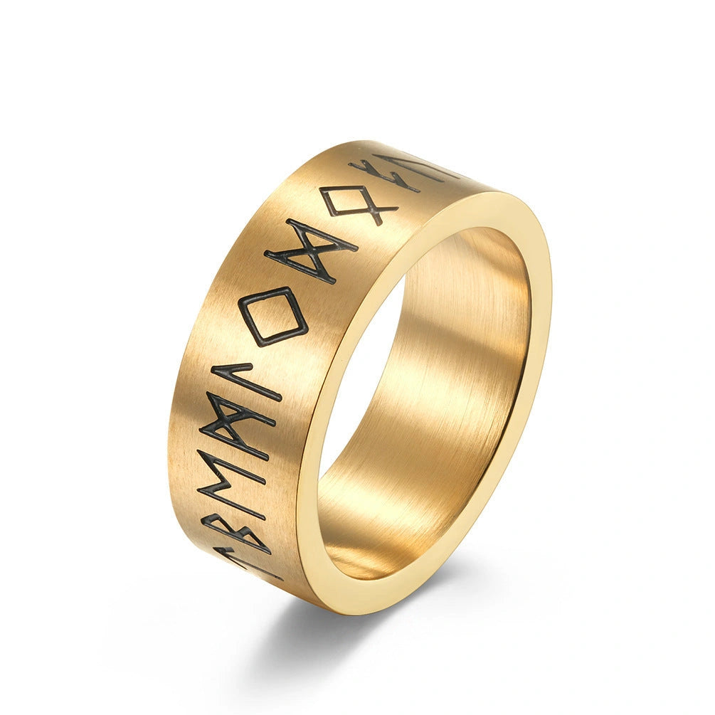 Stylish Titanium Steel Matte Brushed Unisex Rings