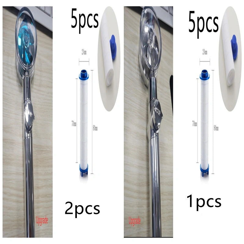 Turbo Propeller Shower Head with 360-Degree Fan Extension for High-Pressure Flow