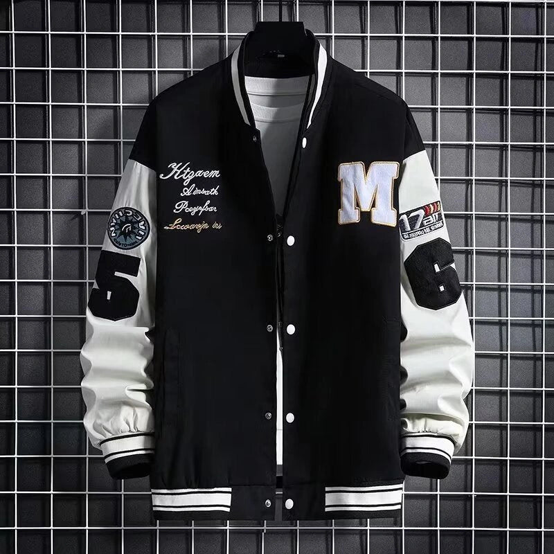Stylish Loose Fit Hong Kong Style Baseball Jacket for Teens
