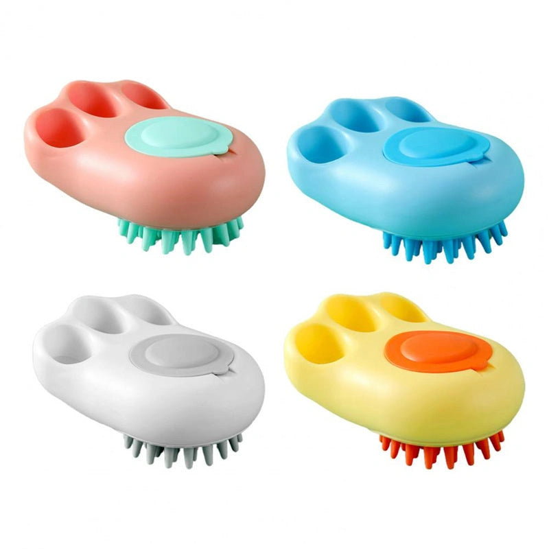 Cat Paw Bath Brush with Fine Foaming for Pet Grooming
