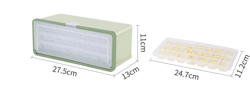 Drawer Type Plastic Ice Cube Mold Maker with Lid and Bin for Beer Cooling