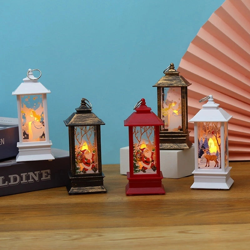 Santa Claus LED Night Light Battery Powered Hanging Lantern