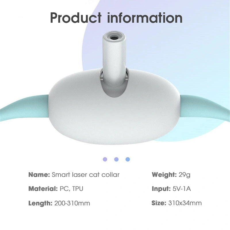 Smart Laser Teasing Cat Collar with USB Charging for Interactive Play