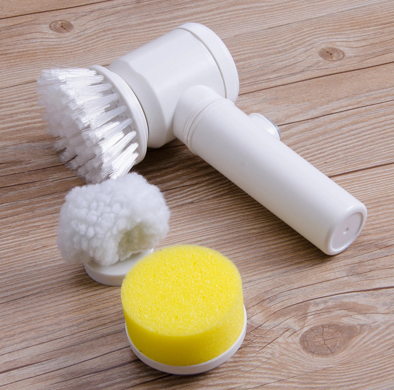 5-in-1 Electric Cleaning Brush with Interchangeable Heads for Kitchen and Household Use