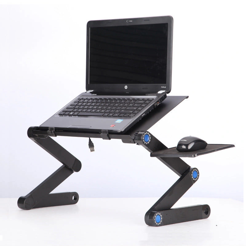 Adjustable Folding Laptop Stand with Ergonomic Design and Mouse Pad