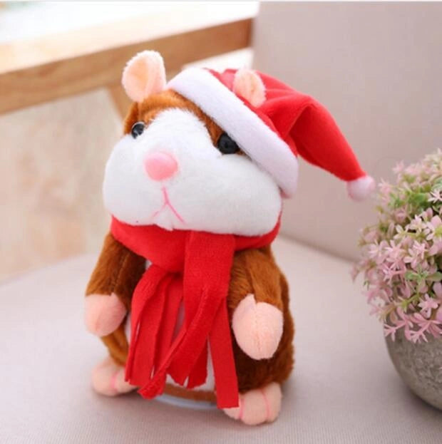 15CM Little Talking Hamster Toy with Repeat Function
