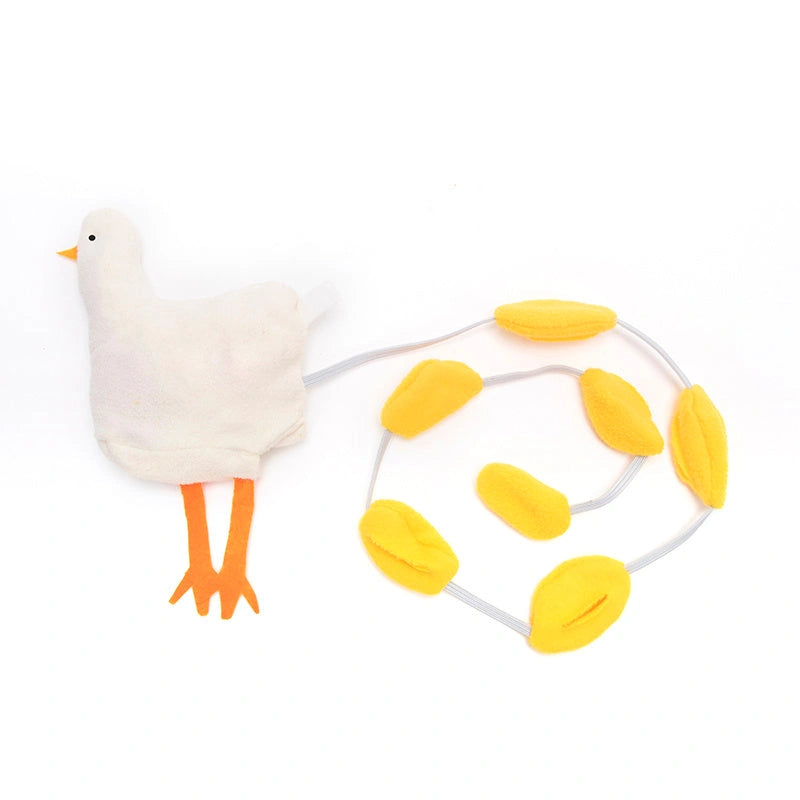 Dog foraging toy with polar fleece fabric for smell training and slow eating