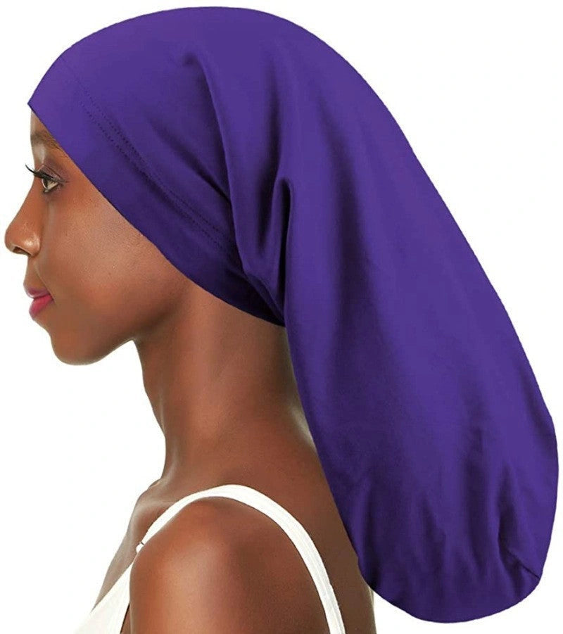 Adjustable Long Nightcap for Women in Satin with Cotton Lining