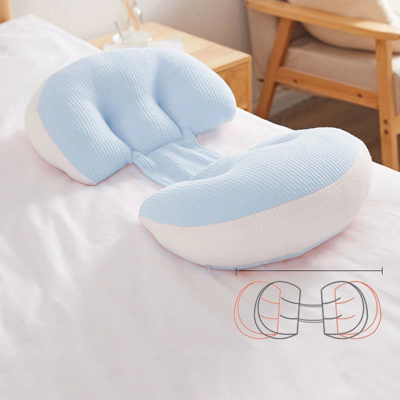U-Shaped Pregnancy Pillow with Abdomen Support for Side Sleepers