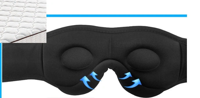 3D Bluetooth 5.0 Sleep Headphones Eyemask with Ultra-Thin Stereo Speakers