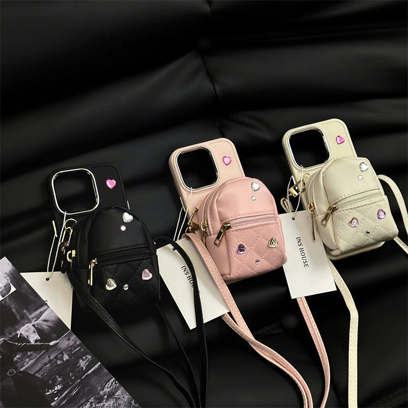 Crossbody Wallet Phone Case for ApplePhone with Removable Shoulder Strap
