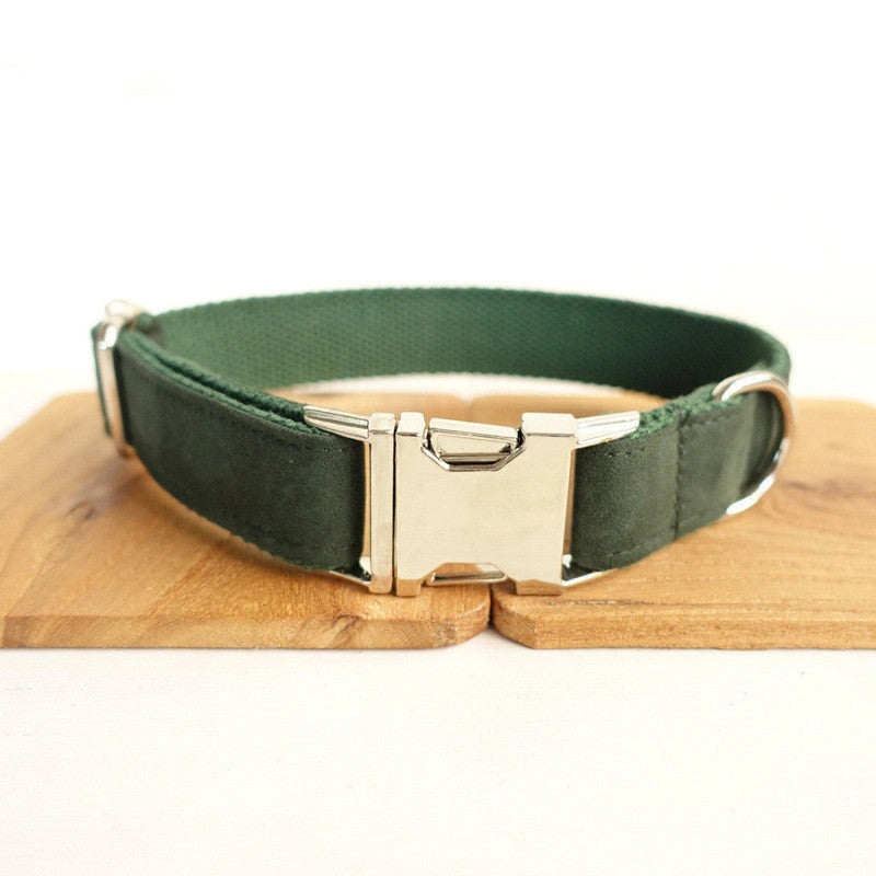 Stylish MUTTCO Pet Collar & Bow Traction Set