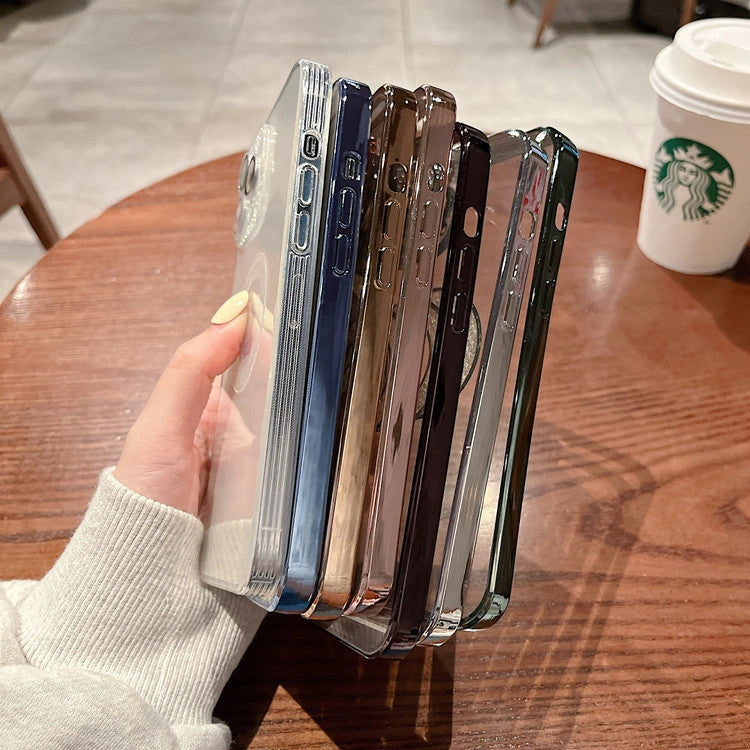 Electroplated Soft Diamond Ring iPhone Case with Lens Protection
