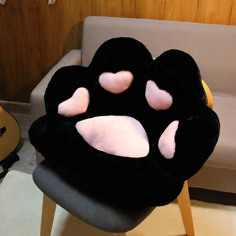 Cat Paw Plush Chair Cushion with Cotton Cover and Fibre Filling