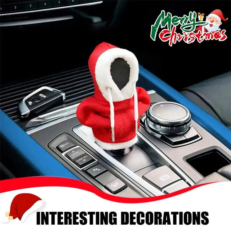 Christmas Hoodie Car Gearshift Cover in Red or Green
