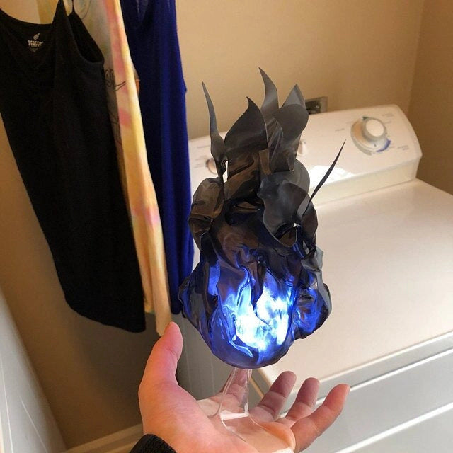 LED Luminous Floating Fireball Flame Ornaments for Halloween Decor