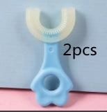 U-shaped Baby Toothbrush with Soft Silicone for Children's Oral Care