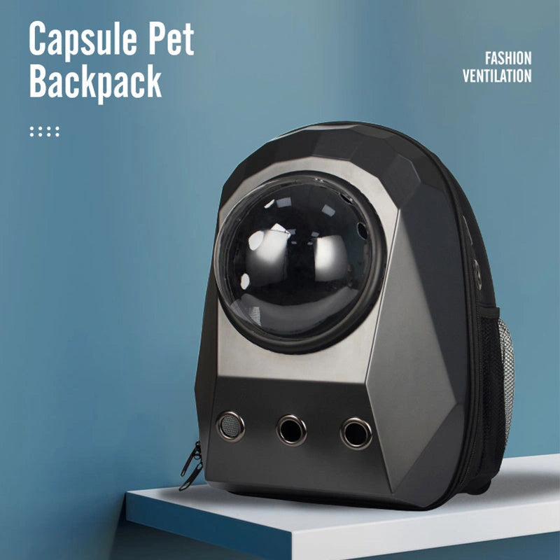 Space Capsule Style Cat Carrier Backpack with Transparent Window