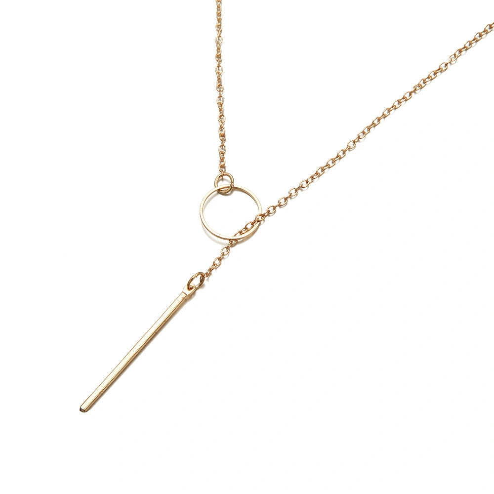 Personalised Alloy Geometric Clavicle Chain Necklace