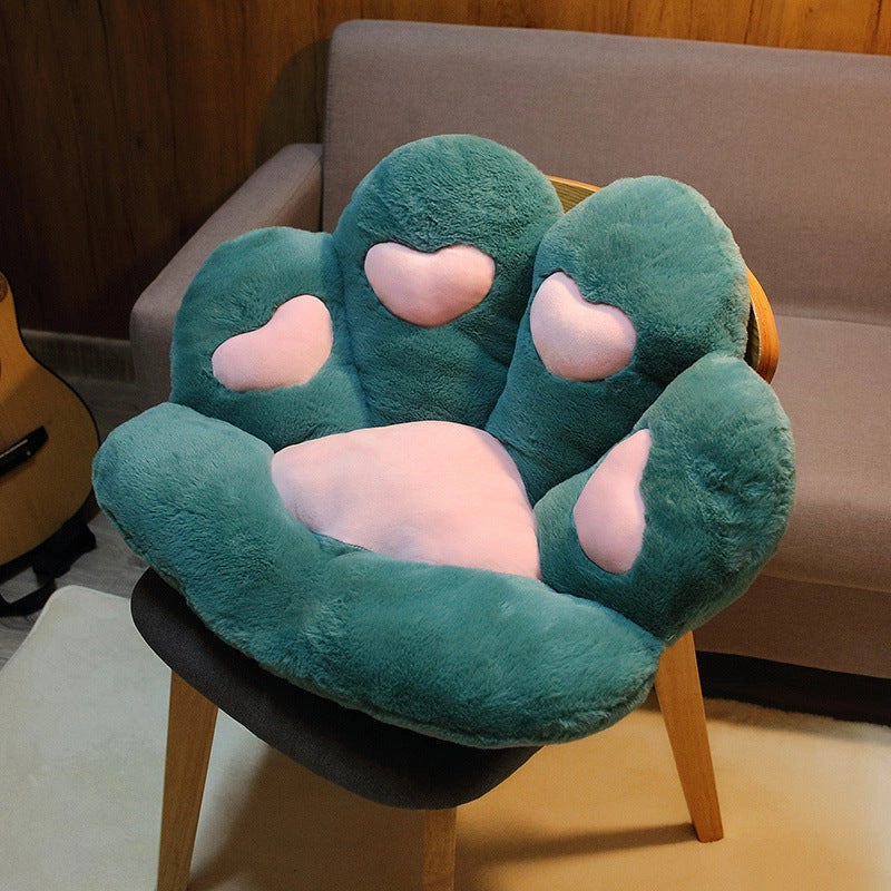 Cat Paw Plush Chair Cushion with Cotton Cover and Fibre Filling