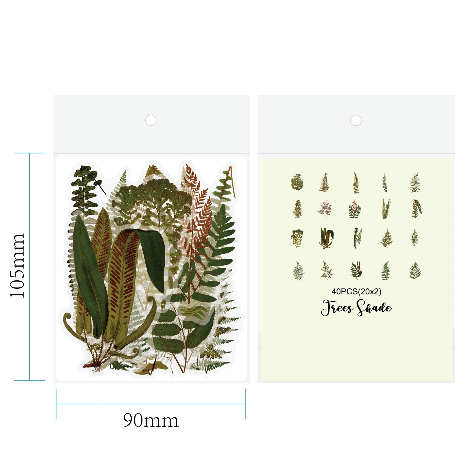 Retro Flower Nature DIY Sticker Pack with Mushroom Designs