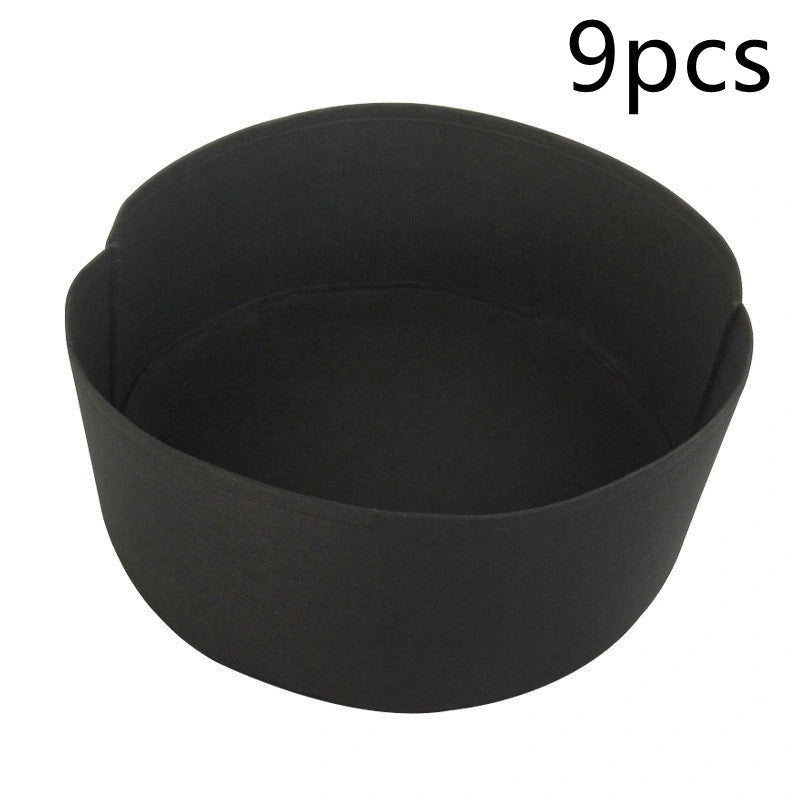 Round fabric grow bags for garden plants with automatic water drainage
