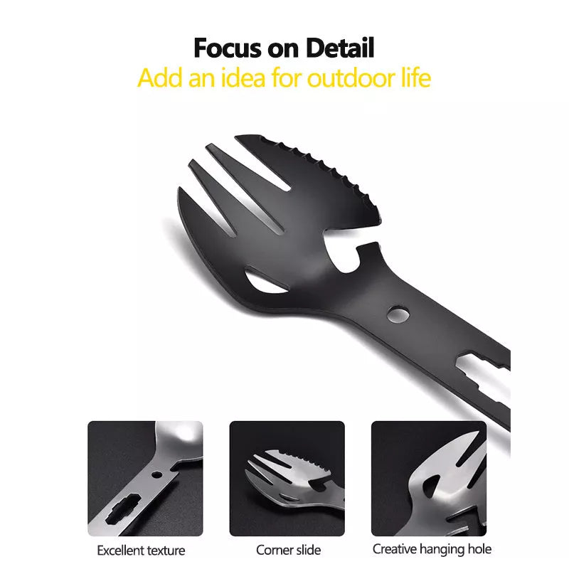 Stainless Steel Multifunctional Fork and Spoon with Bottle Opener