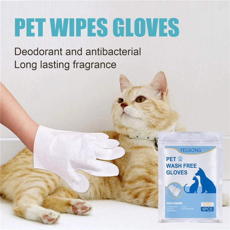 Disposable pet gloves in aluminium foil, pack of 6
