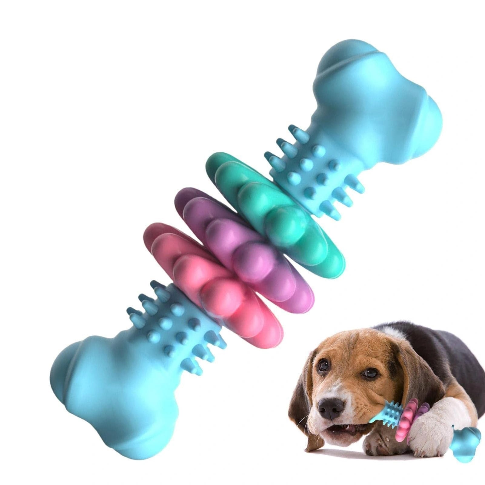 Dog Chew Toy Bone Shape for Teeth Cleaning and Stress Relief