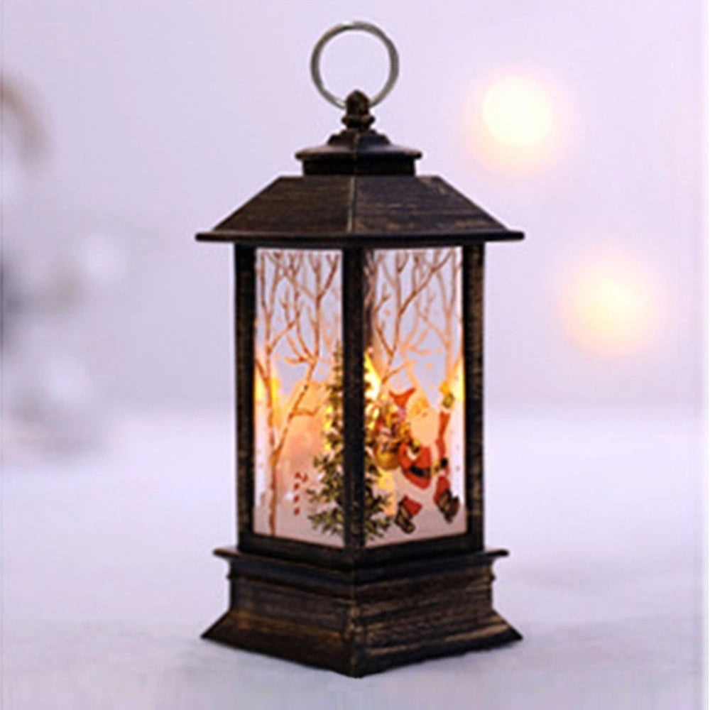 Santa Claus LED Night Light Battery Powered Hanging Lantern