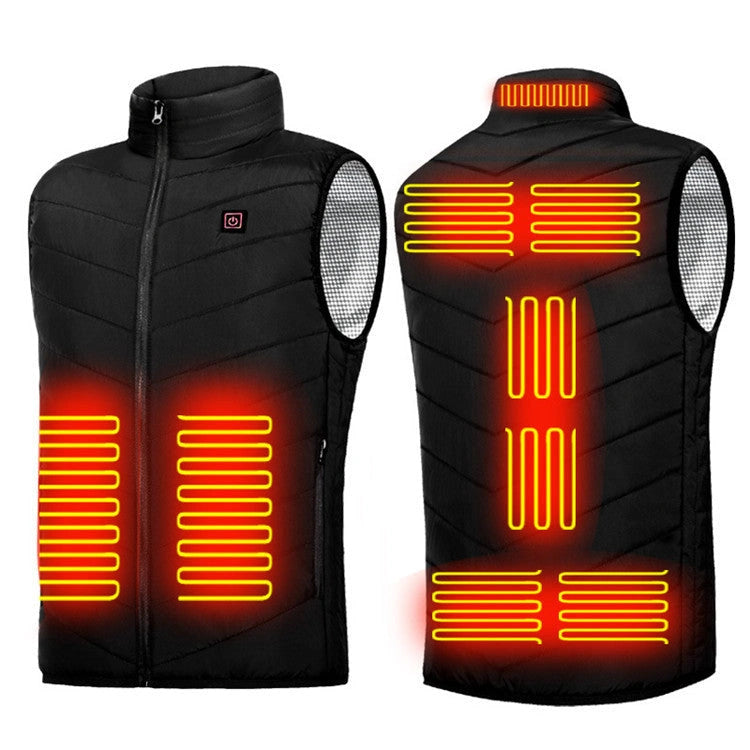 USB Heating Jacket with Multiple Heating Zones for Men and Women